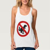 NO Dog Fouling ⚠ Thai Sign ⚠ Tanktop (Voorkant)