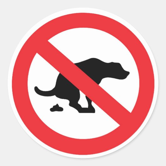 'No Dog Poop' stickers (Voorkant)