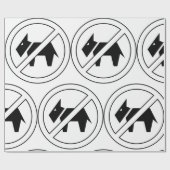 No Dogs Allowed Bold Black and White Symbol Cadeaupapier (Vlak)