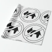 No Dogs Allowed Bold Black and White Symbol Cadeaupapier (Uitgerold)
