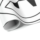 No Dogs Allowed Bold Black and White Symbol Cadeaupapier (Rol Hoek)