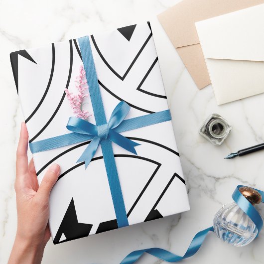 No Dogs Allowed Bold Black and White Symbol Cadeaupapier