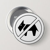 No Dogs Allowed Bold Black and White Symbol Ronde Button 7,6 Cm (Voorkant /achterkant)