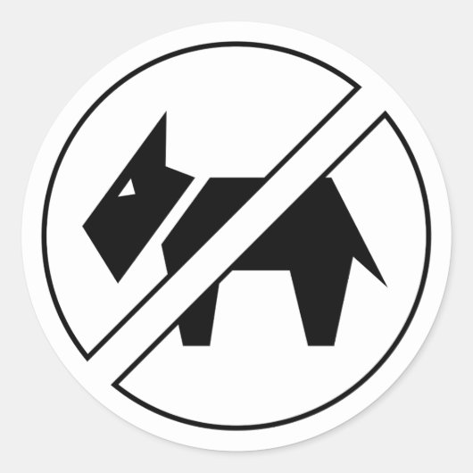 No Dogs Stickers (Voorkant)