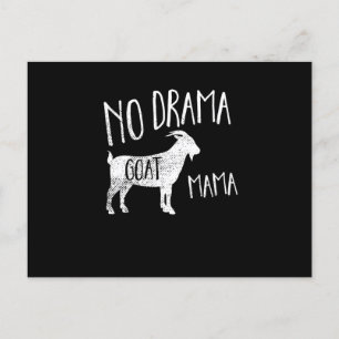 No Drama Goat Mama - Funny Goat Ma T-Shirt Gift Aankondigingskaart