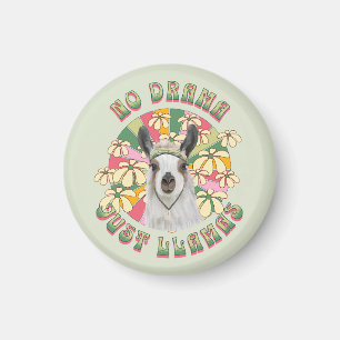 No Drama Just Llamas - Cute Boho Llama Magneet