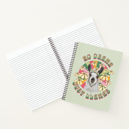 No Drama Just Llamas - Cute Boho Llama Notitieboek (Binnen)