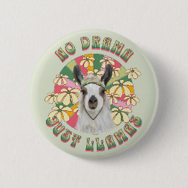 No Drama Just Llamas - Schattige Groovy Boho Llama Ronde Button 5,7 Cm