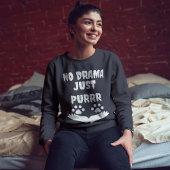 No Drama Just Purrr Cat Vibe Grappig Schattige Cus Trui