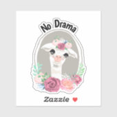 "No Drama" Lady Llama met Rozen Sticker (Vel)