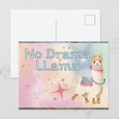 No Drama Llama Briefkaart (Voorkant / Achterkant)
