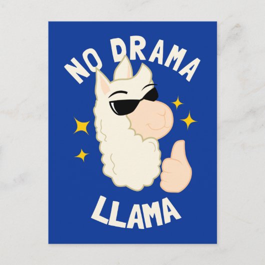 No Drama Llama Briefkaart (Voorkant)