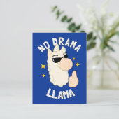 No Drama Llama Briefkaart (Staand voorkant)