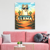 No Drama Llama - Critter Kingdom Canvas Afdruk (Insitu (Woonkamer))