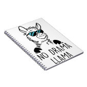 No Drama Llama Funny Lama Shirt Notitieboek (Rechterzijde)