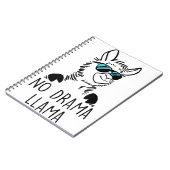 No Drama Llama Funny Lama Shirt Notitieboek (Linkerzijde)