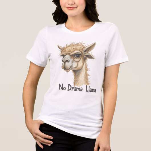 No Drama Llama Funny Shirt for Animal Lovers (Voorkant)