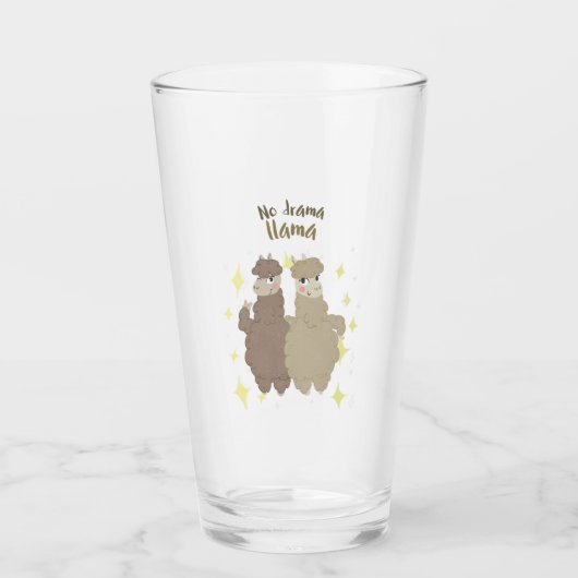 NO DRAMA LLAMA GLAS (Voorkant)
