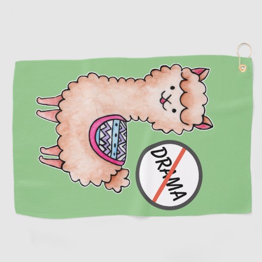 No Drama Llama Golfhanddoek (Horizontaal)