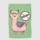 No Drama Llama Golfhanddoek (Voorkant)