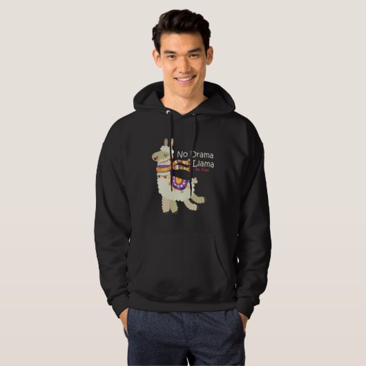 No Drama Llama Hoodie (Voorkant volledig)