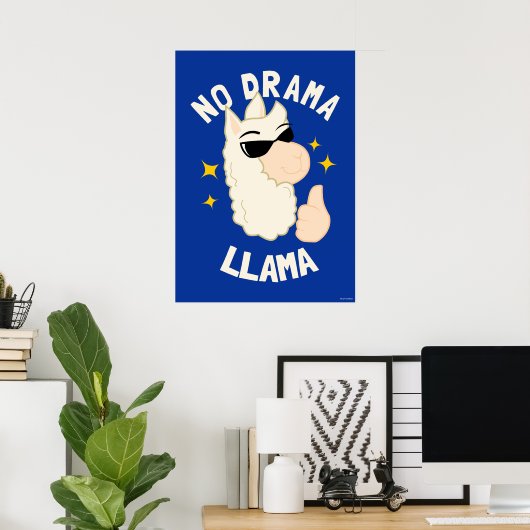 No Drama Llama Poster (Thuiskantoor)