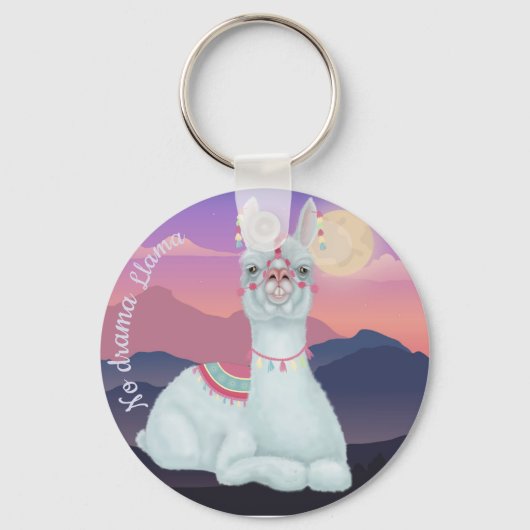 No Drama Llama Sleutelhanger (Voorkant)