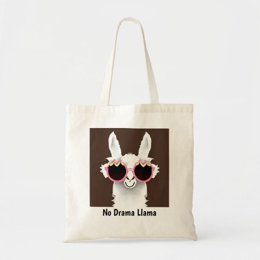 No Drama Llama Tote Bag (Voorkant)