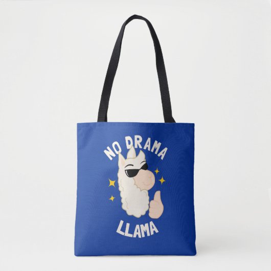No Drama Llama Tote Bag (Voorkant)