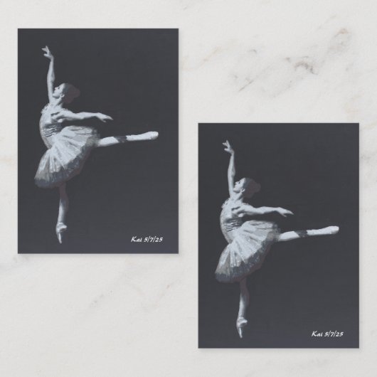 No Drama, Only Freedom, Ballerina Bookmark Notitiekaartje (Voorkant / Achterkant)