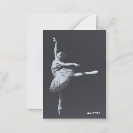 No Drama, Only Freedom, Ballerina Bookmark Notitiekaartje (Achterkant)
