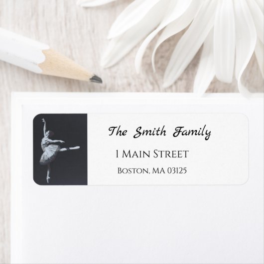 No Drama, Only Freedom, Black & White Ballerina Etiket (Insitu)