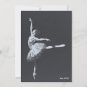 No Drama, Only Freedom, Black & White Ballerina Kaart (Voorkant)