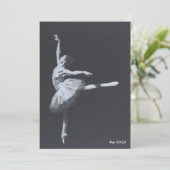 No Drama, Only Freedom, Black & White Ballerina Kaart (Staand voorkant)