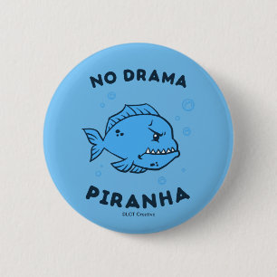 No Drama Piranha Ronde Button 5,7 Cm