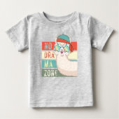 No Drama Zone Funny Llama Baby T-Shirt (Voorkant)