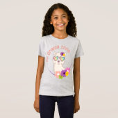 No Drama Zone Funny Llama Girls' T-Shirt (Voorkant volledig)