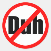 "No Duh" Sticker (Voorkant)