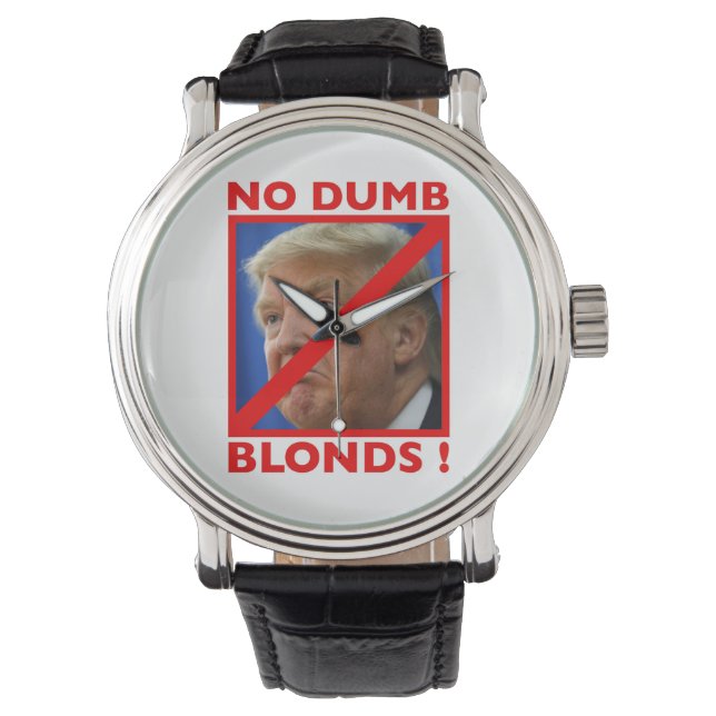 No Dumb Blonds mannen Horloge (Voorkant)