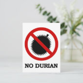 NO Durian Tropical Fruit Sign Briefkaart (Staand voorkant)