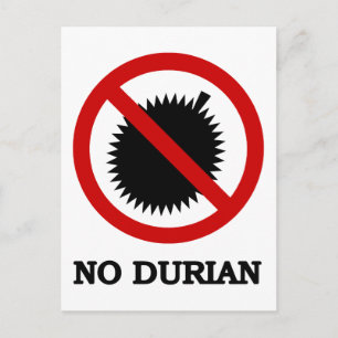 NO Durian Tropical Fruit Sign Briefkaart