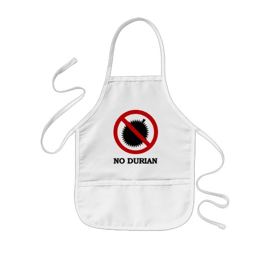 NO Durian Tropical Fruit Sign Kinder Schort (Voorkant)