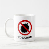 NO Durian Tropical Fruit Sign Koffiemok (Links)