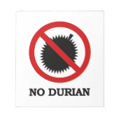 NO Durian Tropical Fruit Sign Notitieblok (Voorkant)