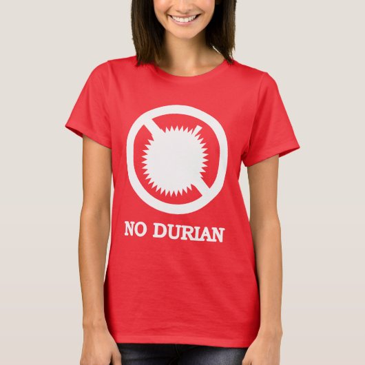 NO Durian Tropical Fruit Sign T-shirt (Voorkant)