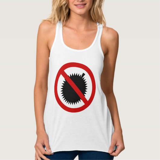NO Durian Tropical Fruit Sign Tanktop (Voorkant)