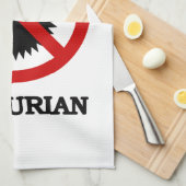 NO Durian Tropical Fruit Sign Theedoek (Quarter Fold)