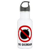 NO Durian Tropical Fruit Sign Waterfles (Voorkant)