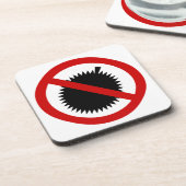 NO Durian Tropical Fruit ⚠ Thai Sign ⚠ Bier Onderzetter (Linkerzijde)