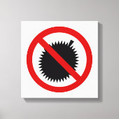 NO Durian Tropical Fruit ⚠ Thai Sign ⚠ Canvas Afdruk (Voorkant)